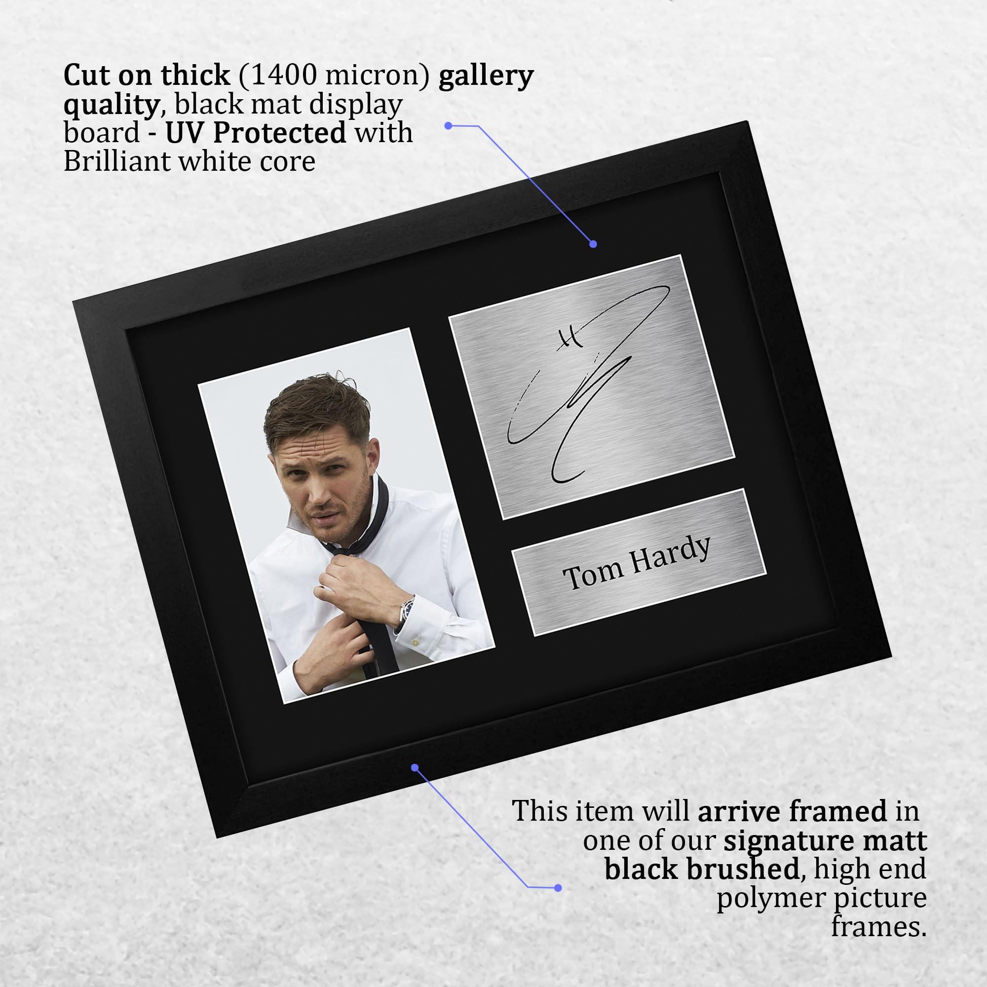 Amazon.com: HWC Trading Tom Hardy Framed Gift Signed Printed